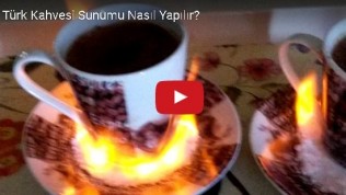 Farklı Tarz Sunum İsteyenlere Alevli Türk Kahvesi Yapılışı