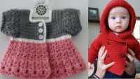 Stil Sahibi Minikler İçin Modern Bebek Örgü Hırka Modelleri